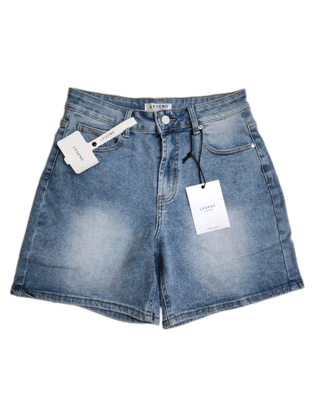 LEGEND Limited Edition Denim Mom Shorts 6.5" Light Wash High-Rise Size M
